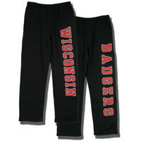 JanSport Front/Back Wisconsin Sweatpants (Black) | University Book Store